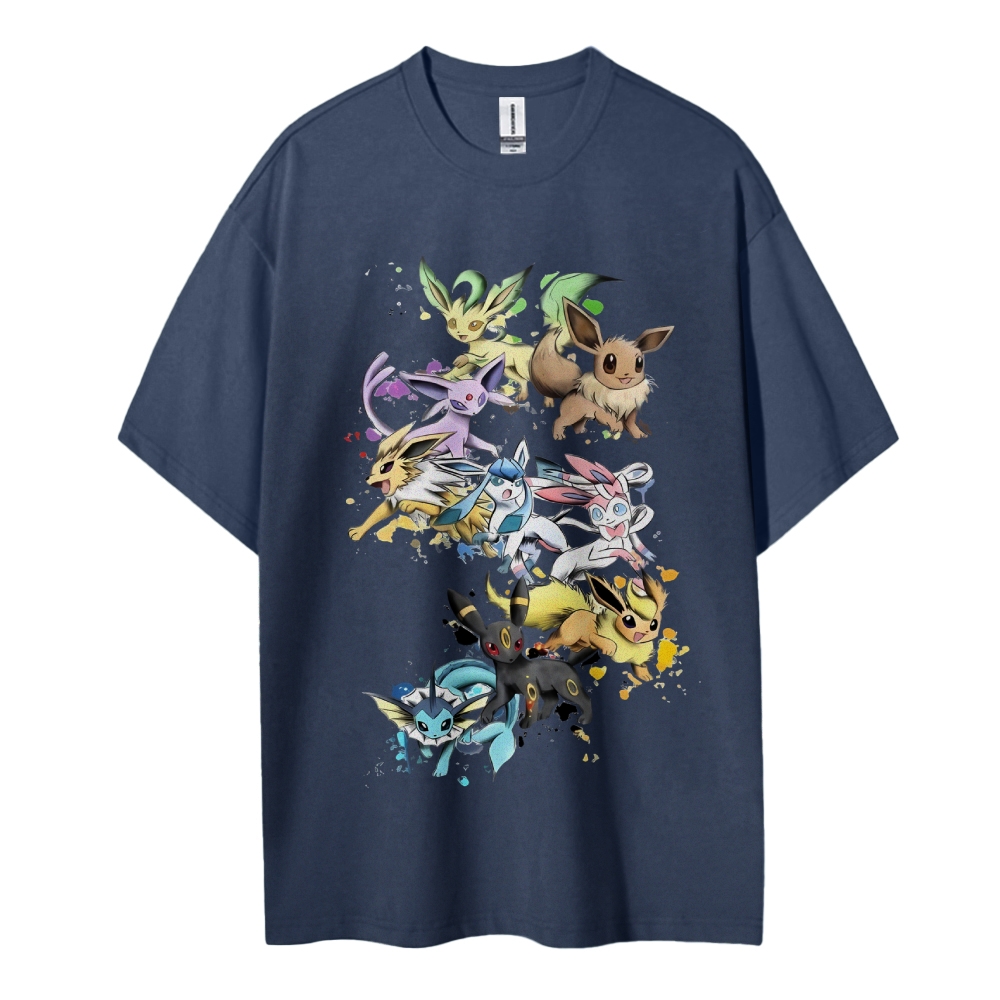 Pokemon Cotton Unisex Round Neck Anime T-Shirt