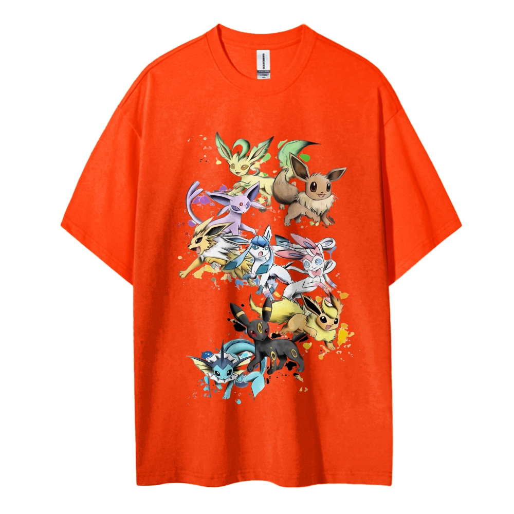 Pokemon Cotton Unisex Round Neck Anime T-Shirt