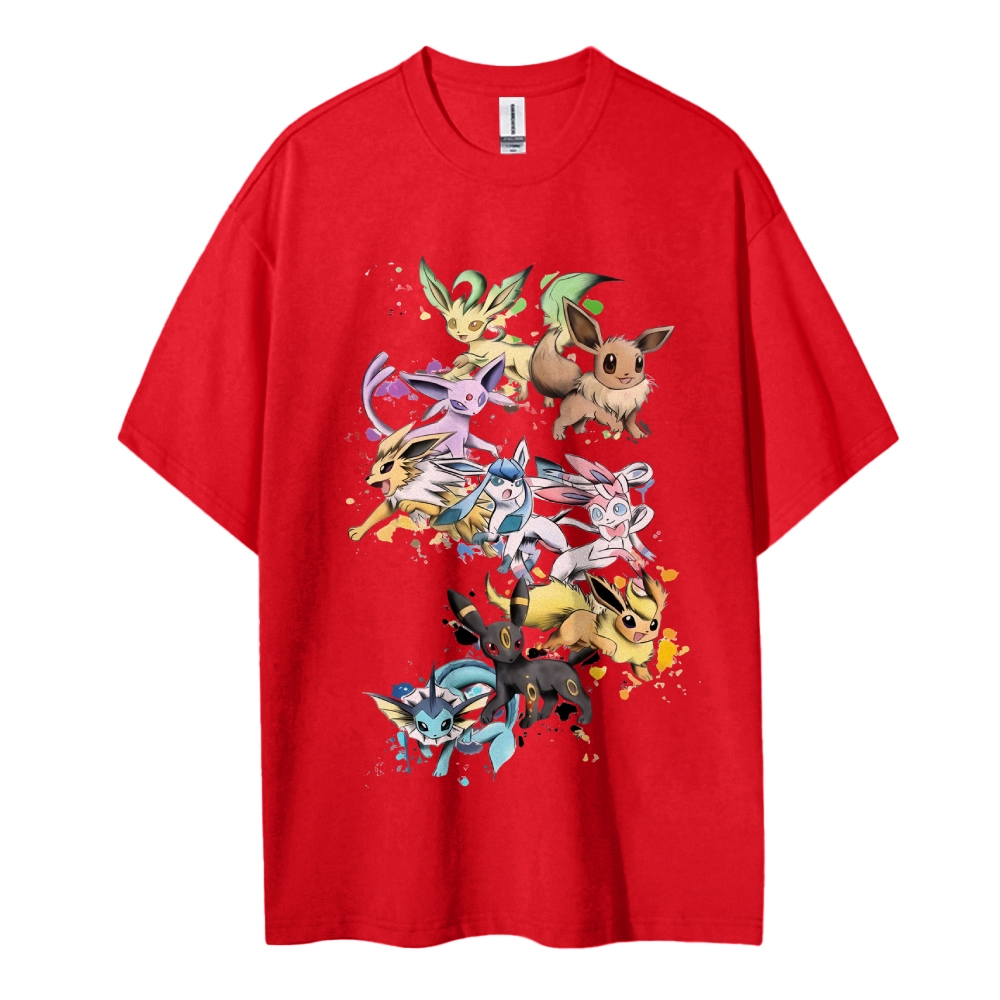 Pokemon Cotton Unisex Round Neck Anime T-Shirt