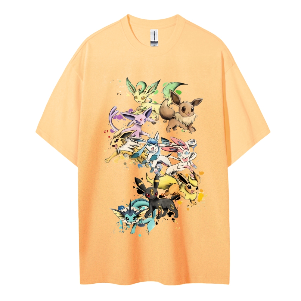 Pokemon Cotton Unisex Round Neck Anime T-Shirt