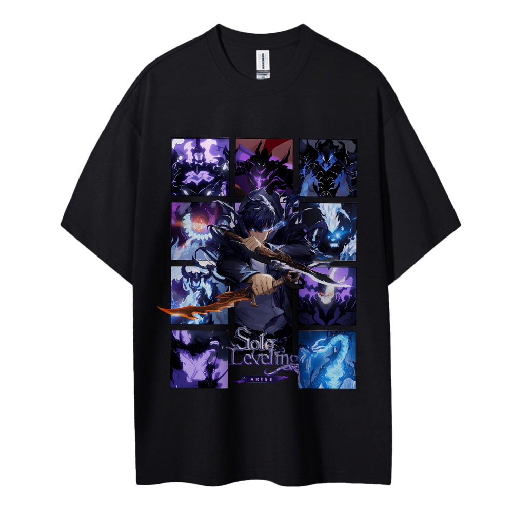 SOLOLEVELING Cotton Unisex Round Neck Anime T-Shirt