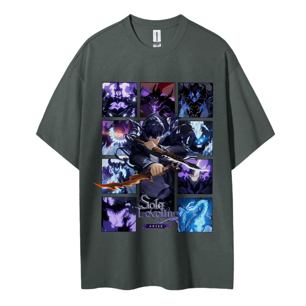 SOLOLEVELING Cotton Unisex Round Neck Anime T-Shirt