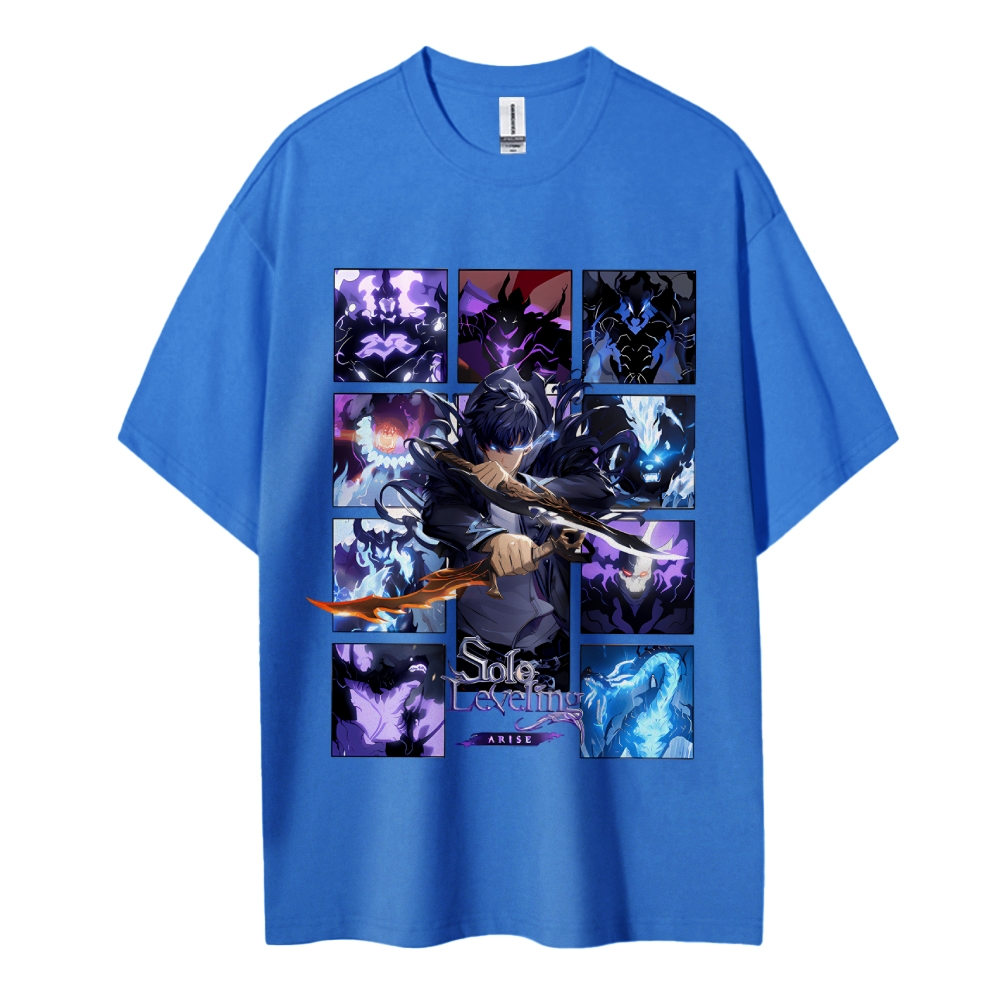 SOLOLEVELING Cotton Unisex Round Neck Anime T-Shirt
