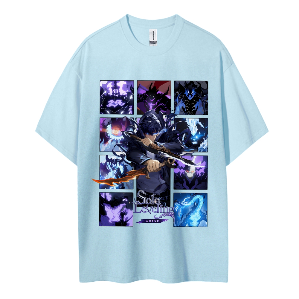 SOLOLEVELING Cotton Unisex Round Neck Anime T-Shirt