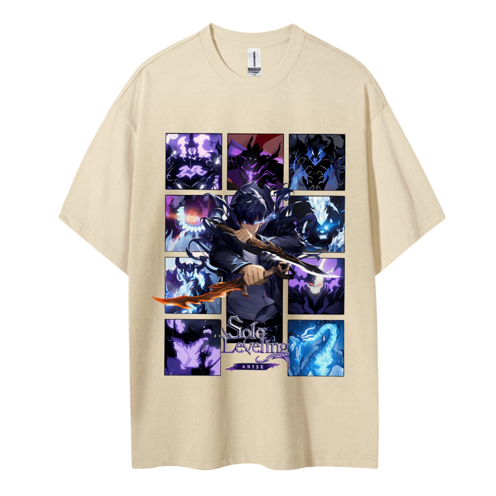 SOLOLEVELING Cotton Unisex Round Neck Anime T-Shirt
