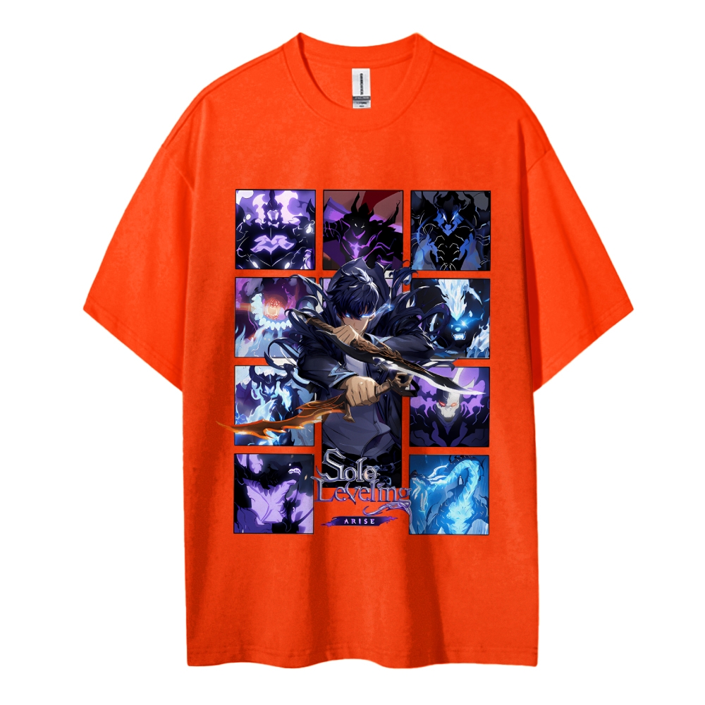 SOLOLEVELING Cotton Unisex Round Neck Anime T-Shirt