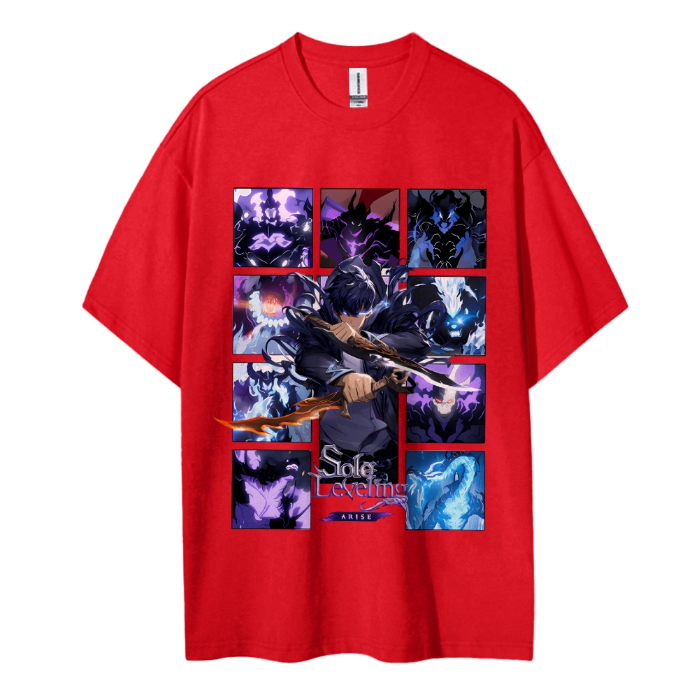 SOLOLEVELING Cotton Unisex Round Neck Anime T-Shirt