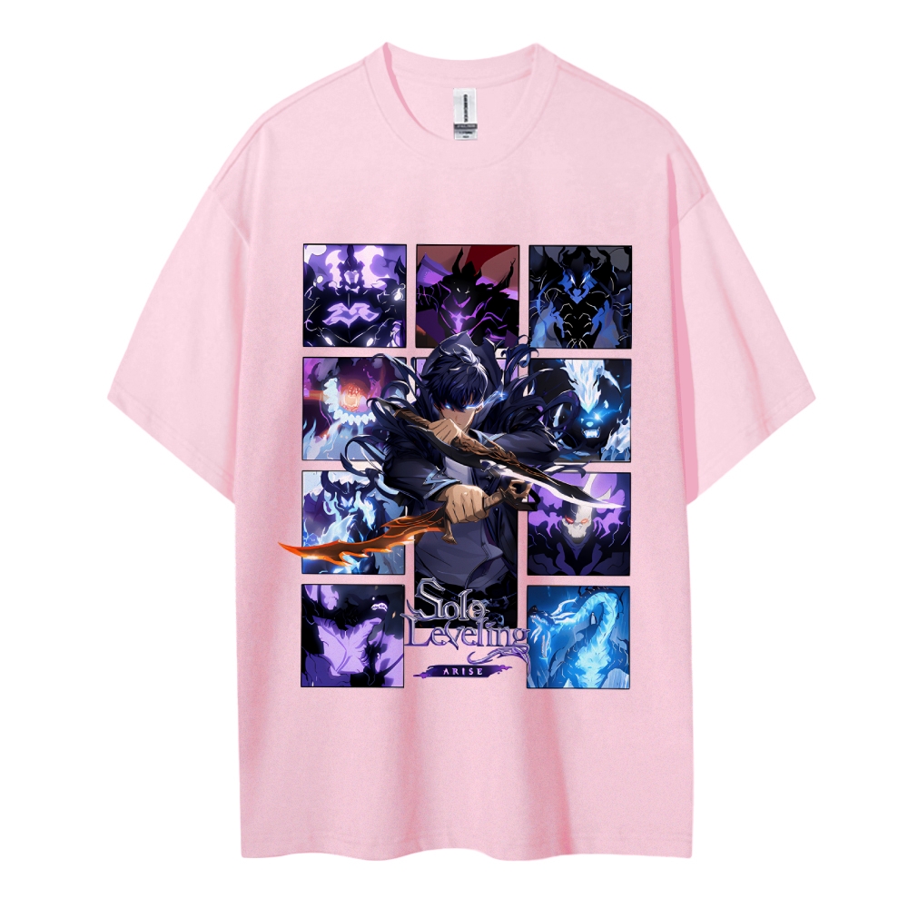 SOLOLEVELING Cotton Unisex Round Neck Anime T-Shirt