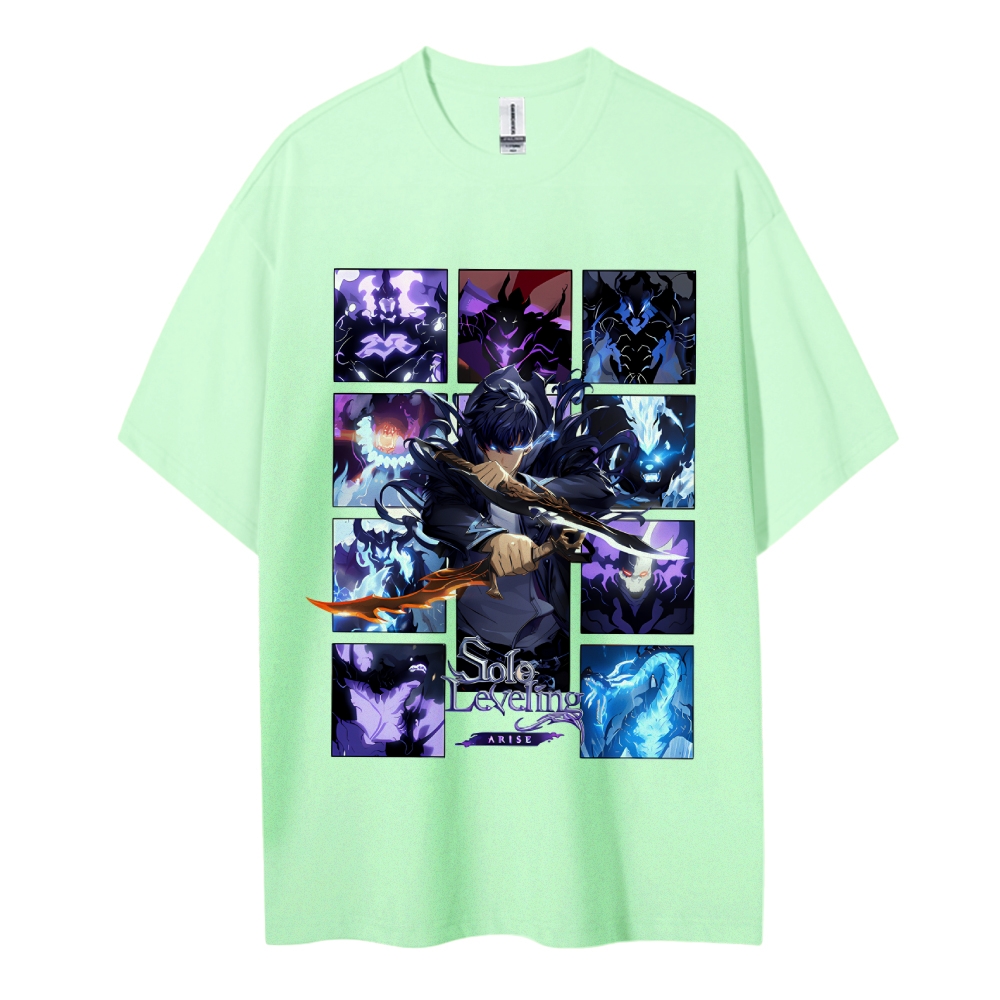 SOLOLEVELING Cotton Unisex Round Neck Anime T-Shirt