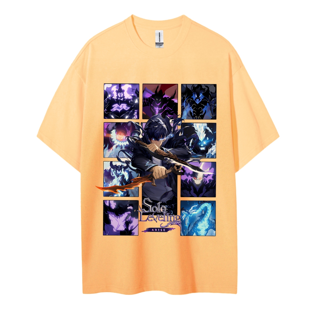 SOLOLEVELING Cotton Unisex Round Neck Anime T-Shirt