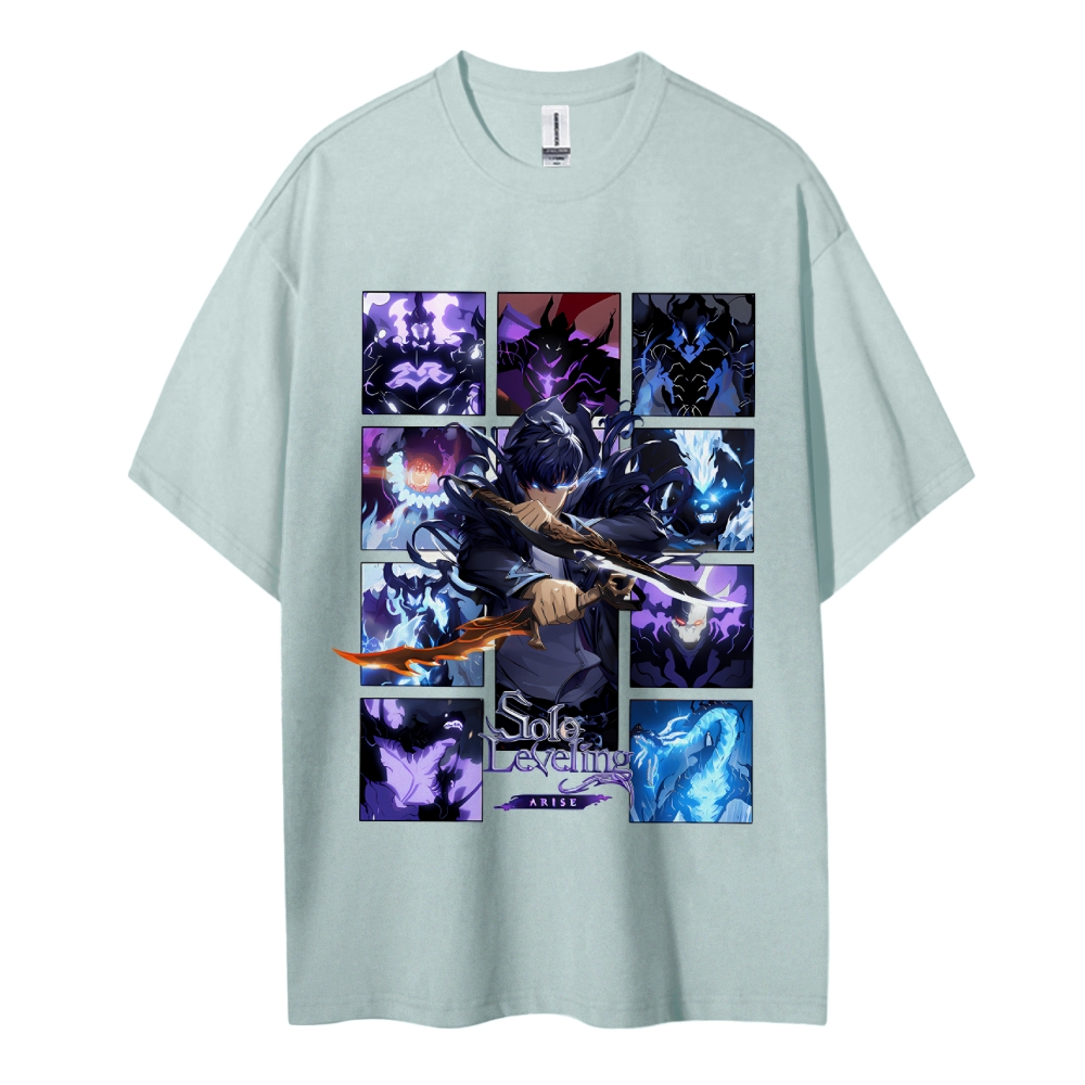 SOLOLEVELING Cotton Unisex Round Neck Anime T-Shirt