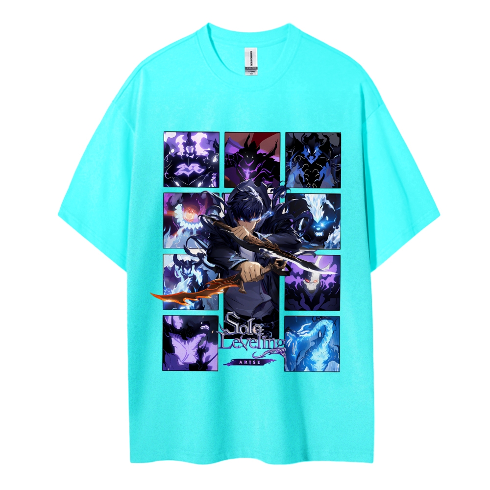 SOLOLEVELING Cotton Unisex Round Neck Anime T-Shirt