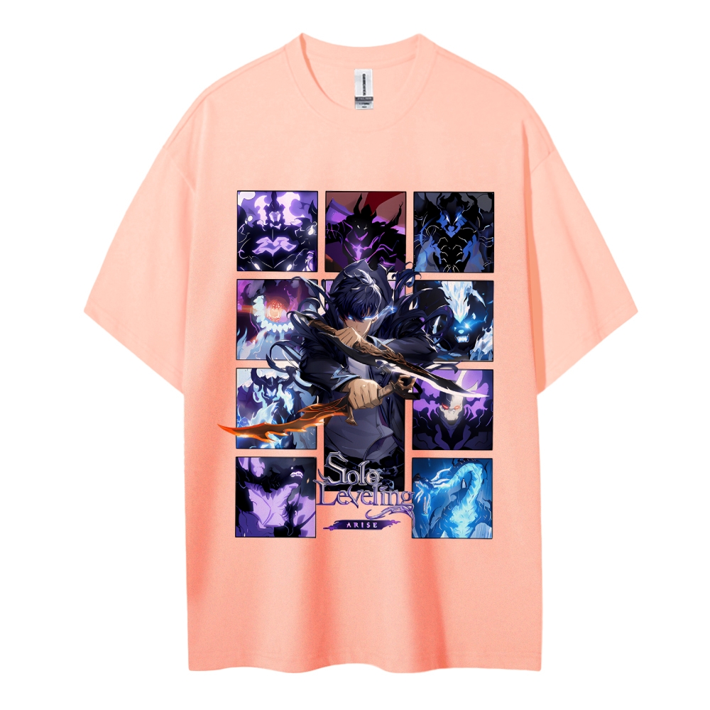 SOLOLEVELING Cotton Unisex Round Neck Anime T-Shirt