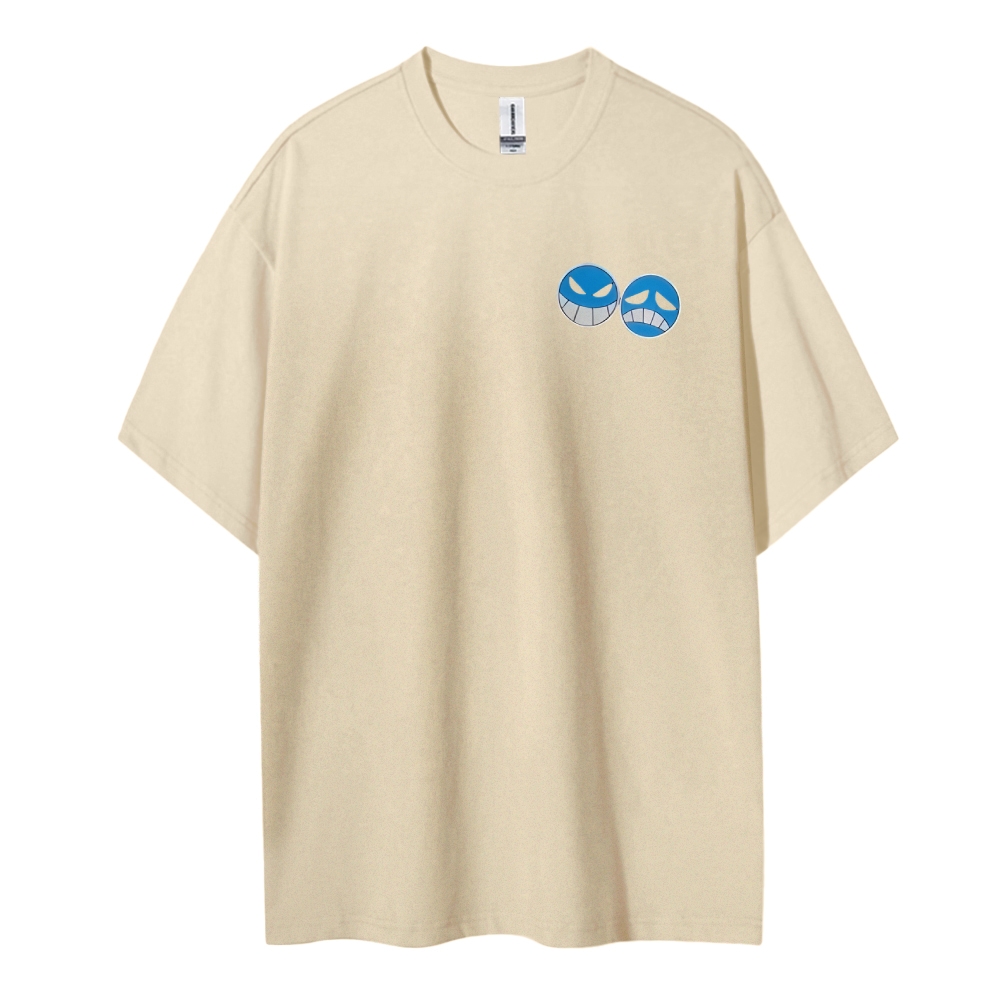 One Piece Cotton Unisex Round Neck Anime T-Shirt