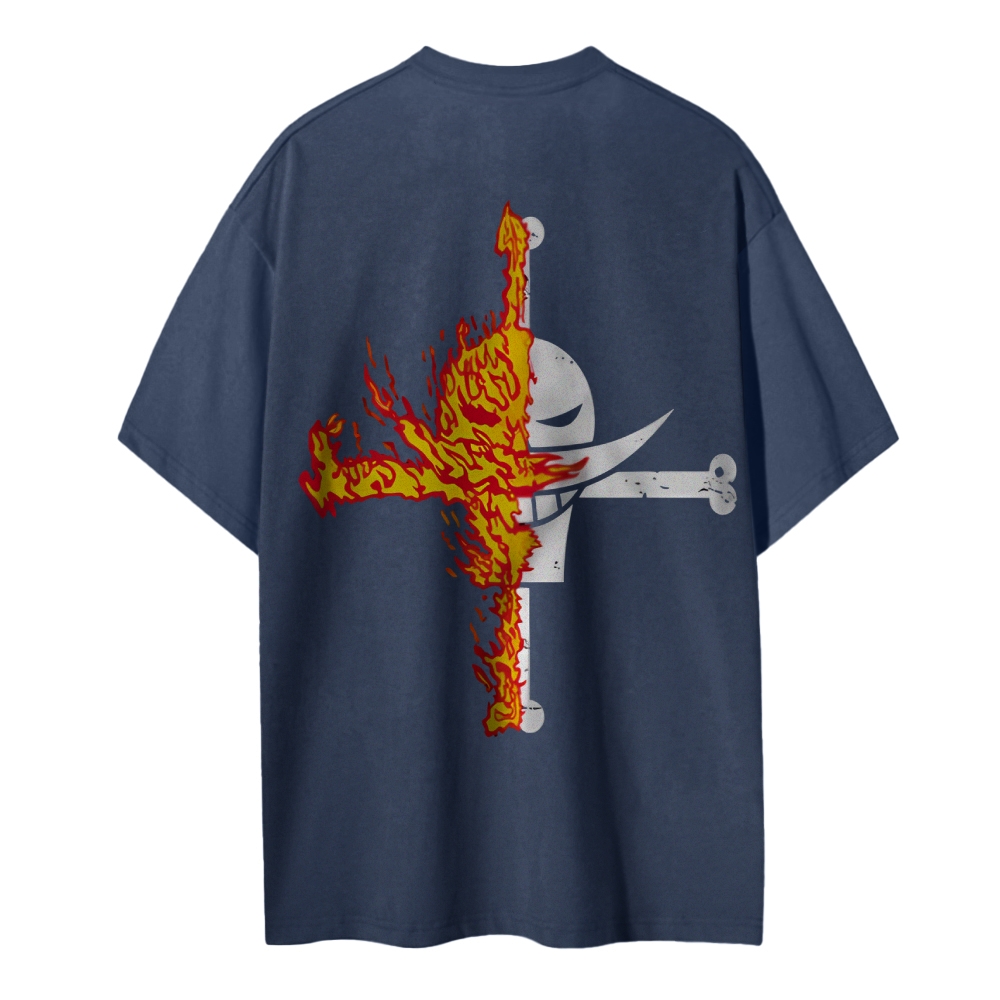 One Piece Cotton Unisex Round Neck Anime T-Shirt