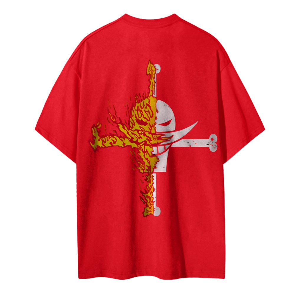 One Piece Cotton Unisex Round Neck Anime T-Shirt