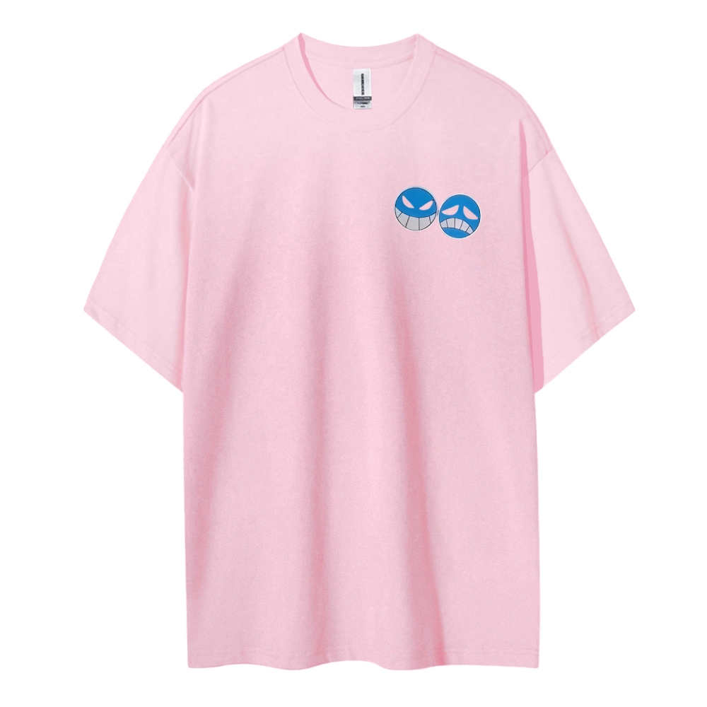 One Piece Cotton Unisex Round Neck Anime T-Shirt