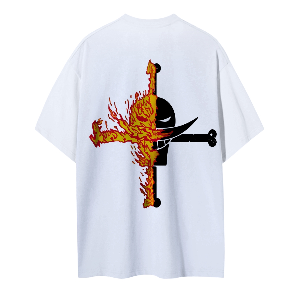 One Piece Cotton Unisex Round Neck Anime T-Shirt