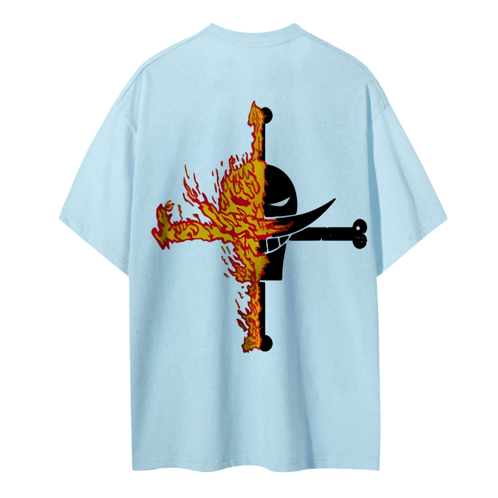 One Piece Cotton Unisex Round Neck Anime T-Shirt