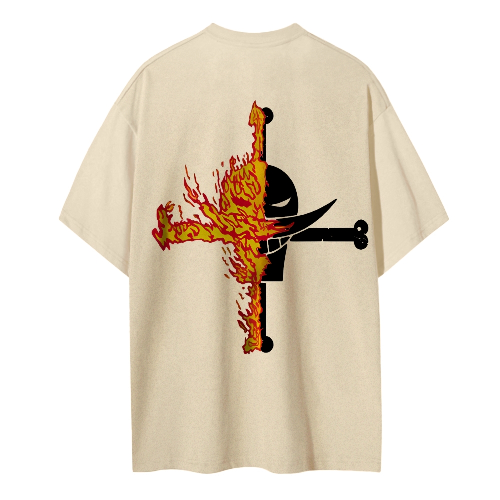 One Piece Cotton Unisex Round Neck Anime T-Shirt