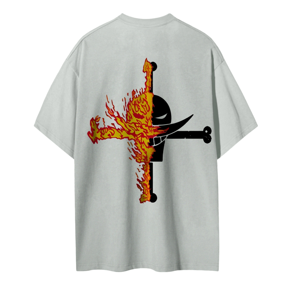 One Piece Cotton Unisex Round Neck Anime T-Shirt