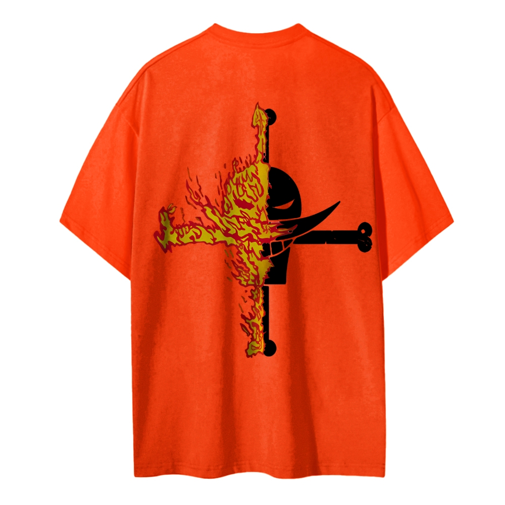 One Piece Cotton Unisex Round Neck Anime T-Shirt