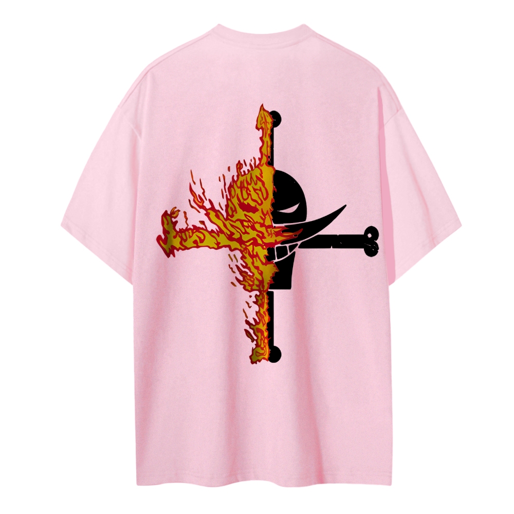 One Piece Cotton Unisex Round Neck Anime T-Shirt