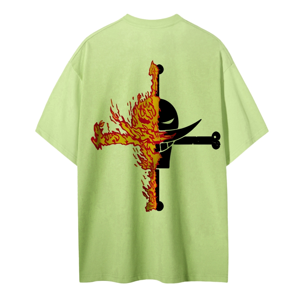 One Piece Cotton Unisex Round Neck Anime T-Shirt