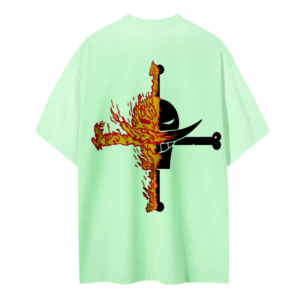 One Piece Cotton Unisex Round Neck Anime T-Shirt