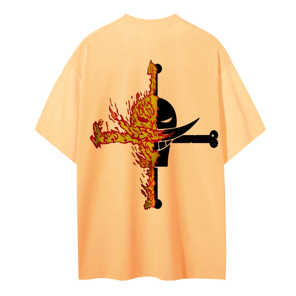 One Piece Cotton Unisex Round Neck Anime T-Shirt