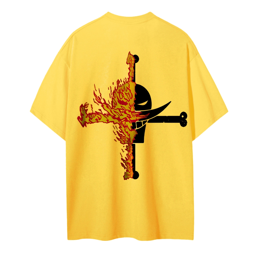 One Piece Cotton Unisex Round Neck Anime T-Shirt