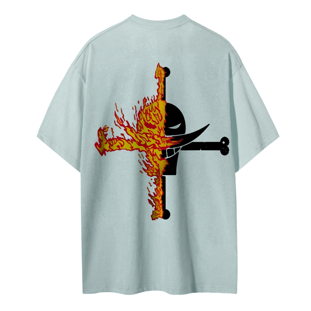 One Piece Cotton Unisex Round Neck Anime T-Shirt