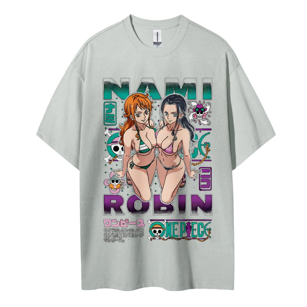 One Piece Cotton Unisex Round Neck Anime T-Shirt