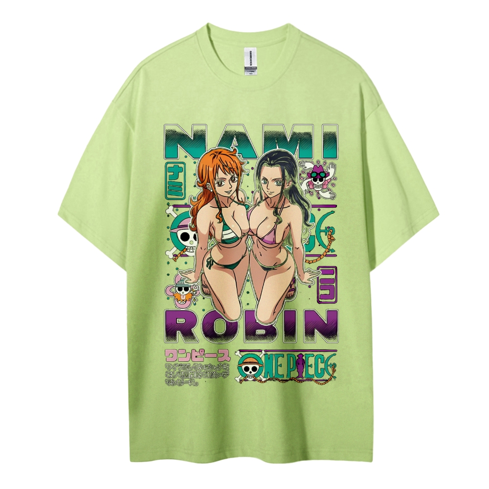 One Piece Cotton Unisex Round Neck Anime T-Shirt