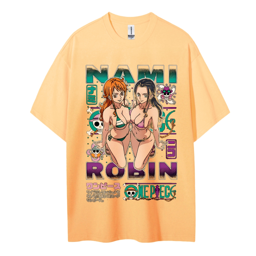 One Piece Cotton Unisex Round Neck Anime T-Shirt