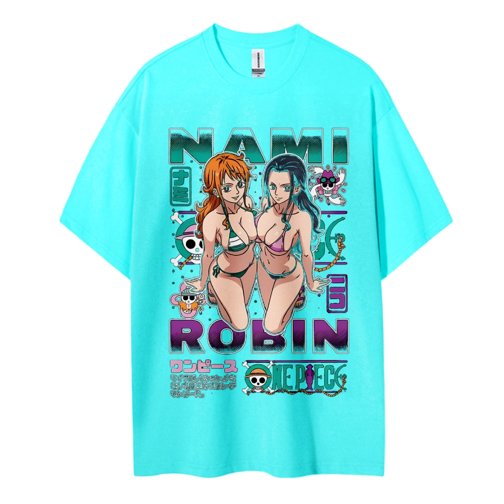 One Piece Cotton Unisex Round Neck Anime T-Shirt