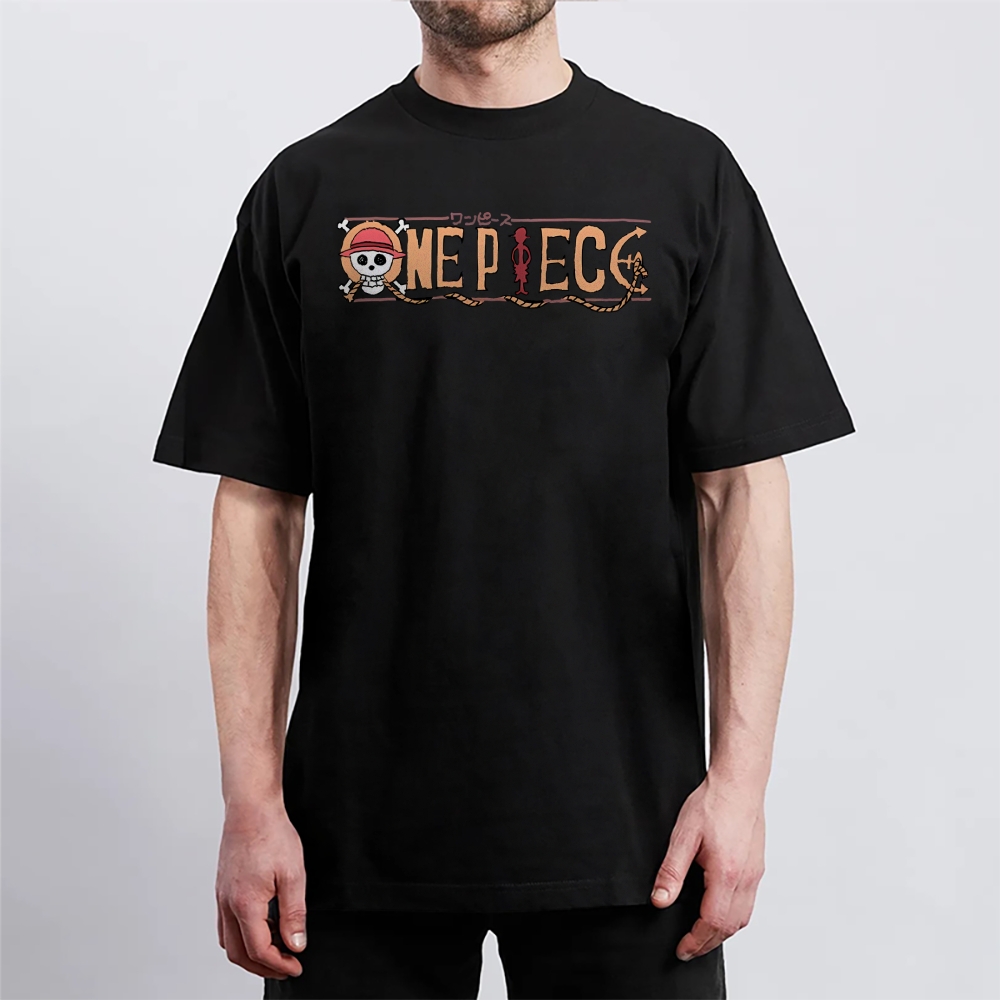 One Piece Cotton Unisex Round Neck Anime T-Shirt