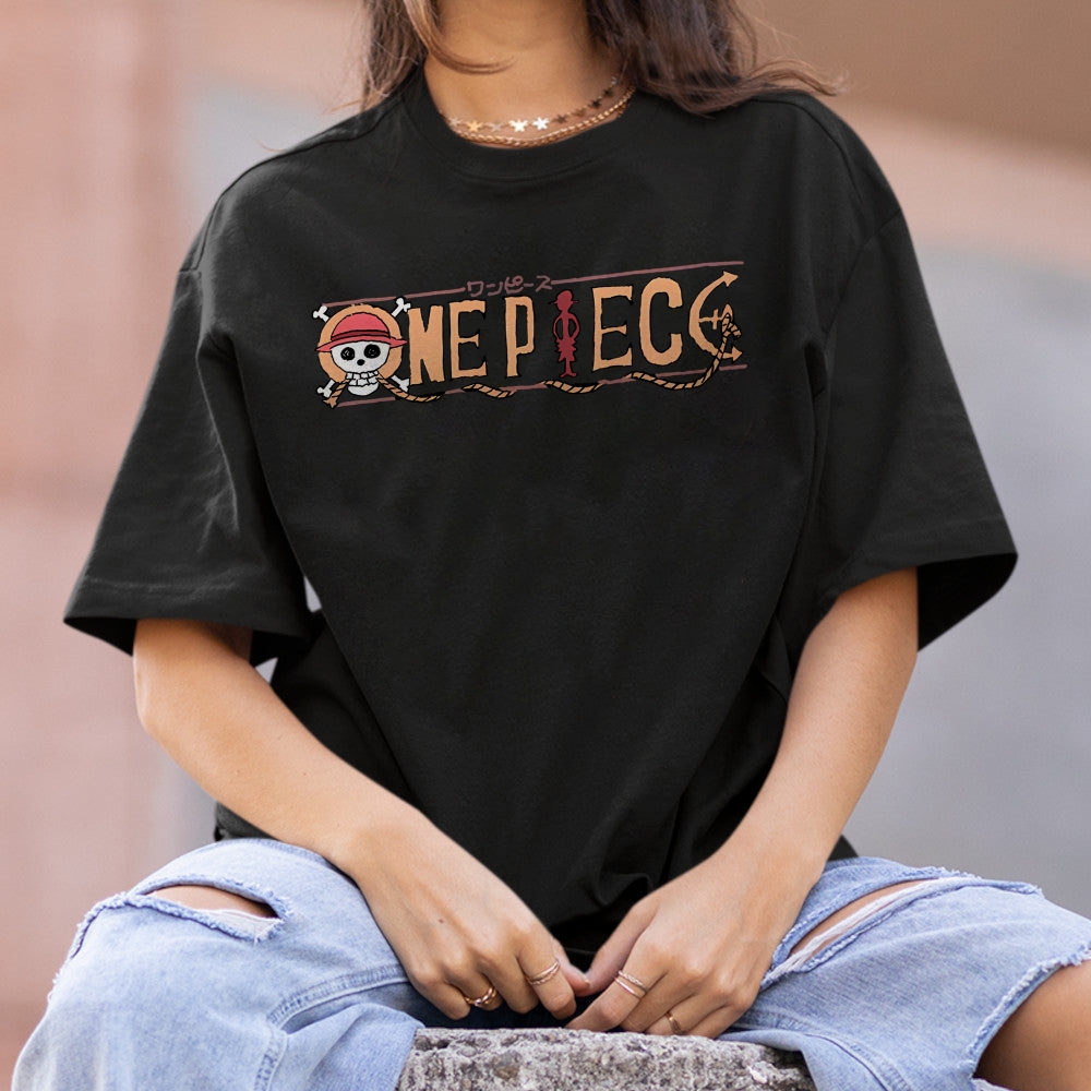One Piece Cotton Unisex Round Neck Anime T-Shirt