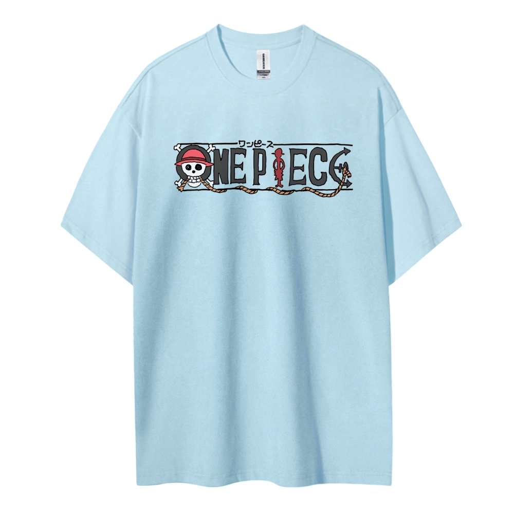 One Piece Cotton Unisex Round Neck Anime T-Shirt