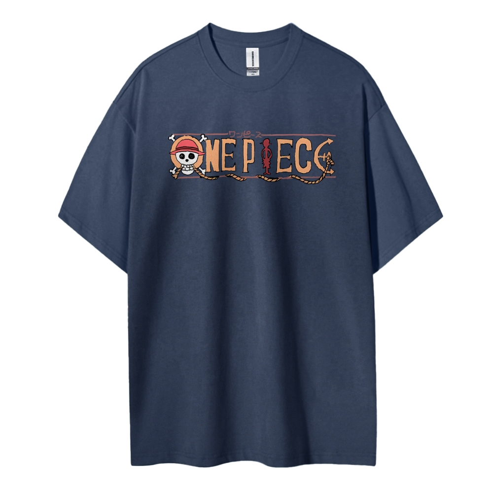 One Piece Cotton Unisex Round Neck Anime T-Shirt