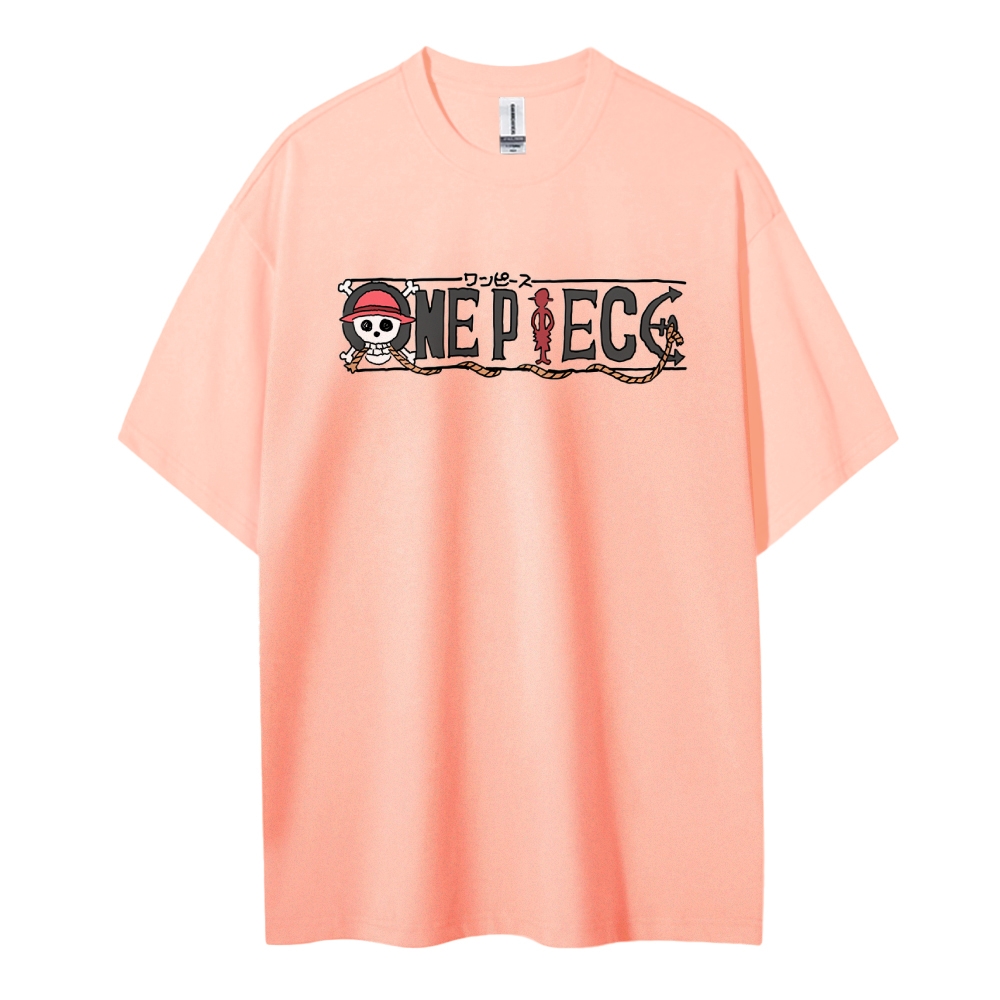 One Piece Cotton Unisex Round Neck Anime T-Shirt