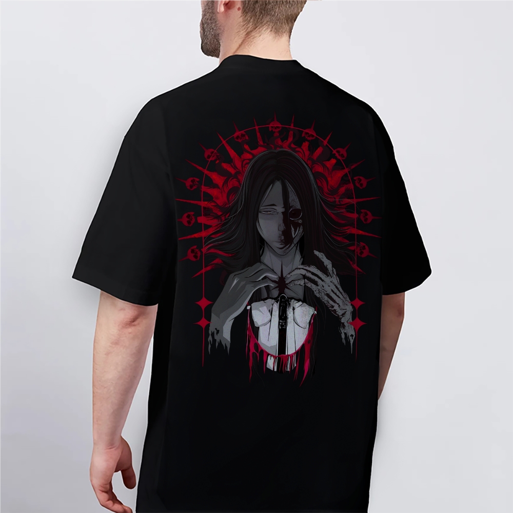 Cotton Unisex Round Neck Anime T-Shirt