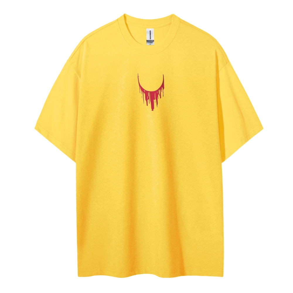 Cotton Unisex Round Neck Anime T-Shirt