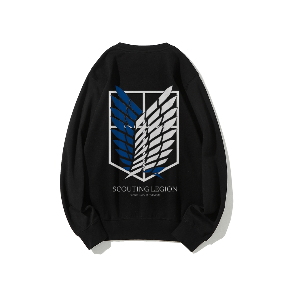 Attack on Titan Cotton Unisex Round Neck Anime Sweatshirt