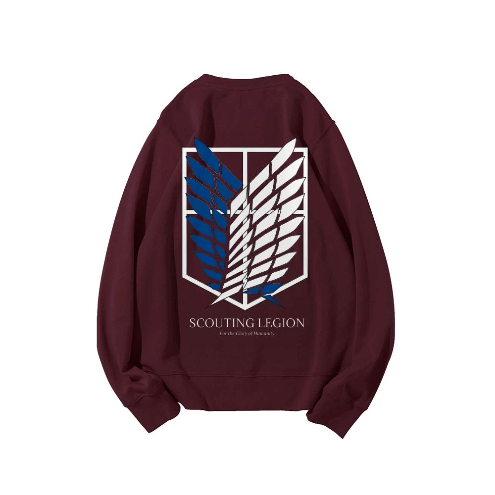Attack on Titan Cotton Unisex Round Neck Anime Sweatshirt