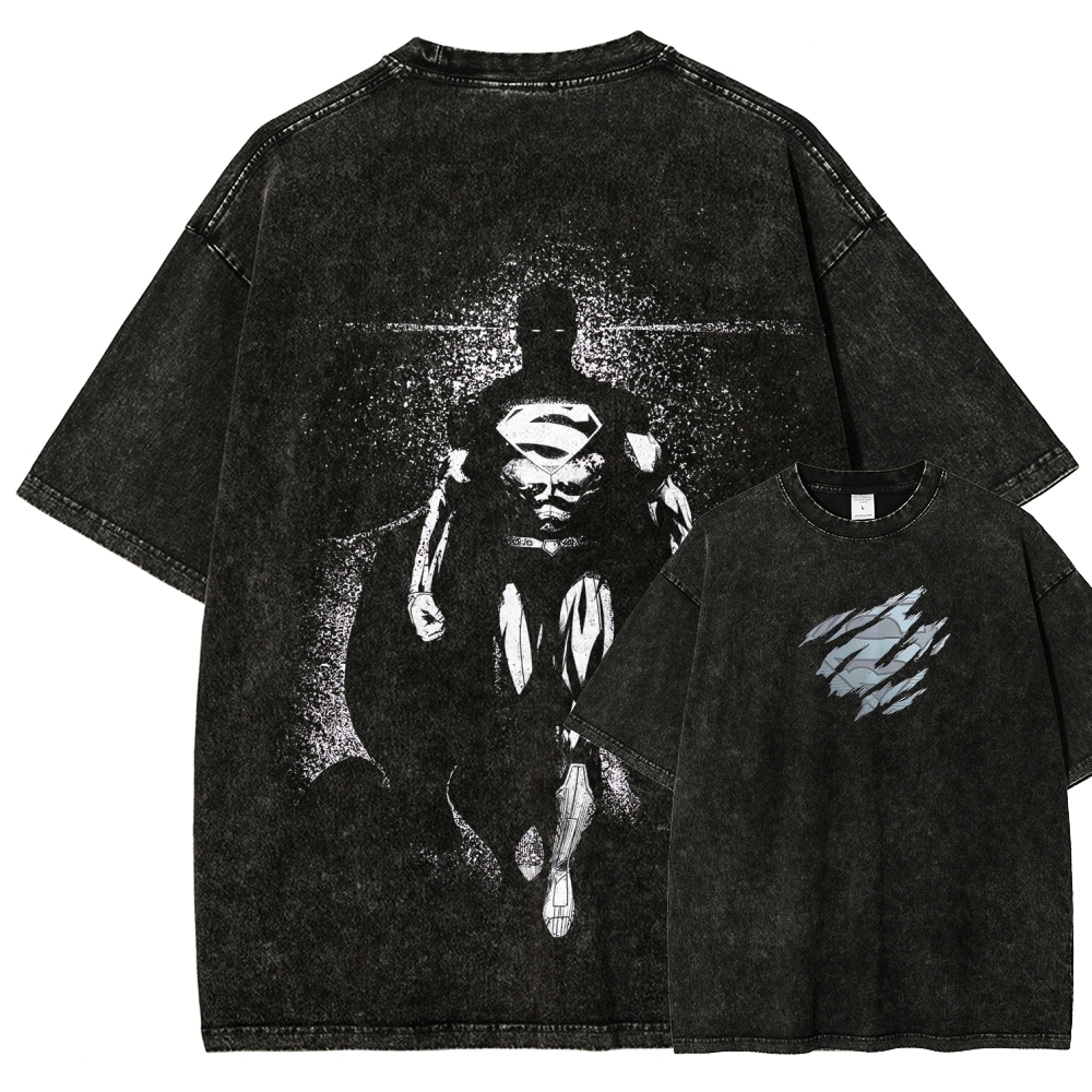 Unisex Fit Washed T-Shirt Superman