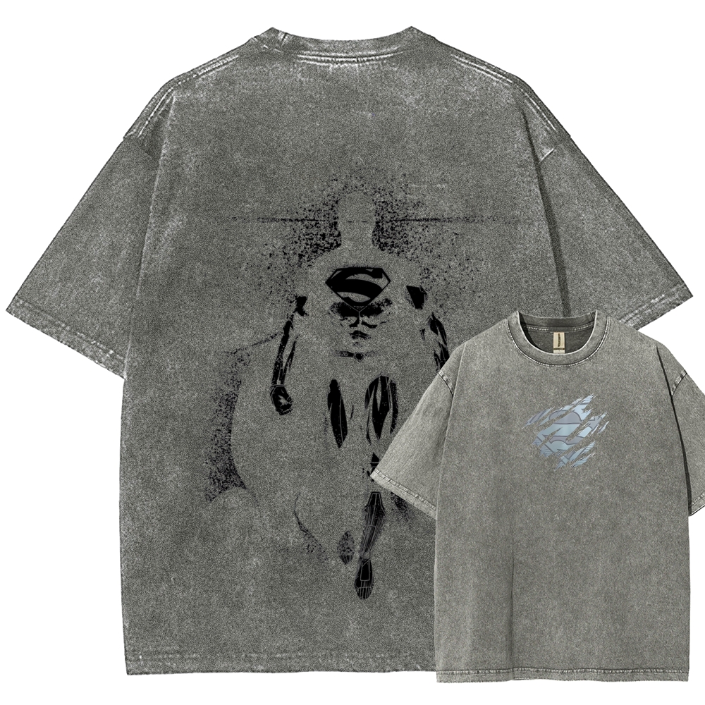 Unisex Fit Washed T-Shirt Superman