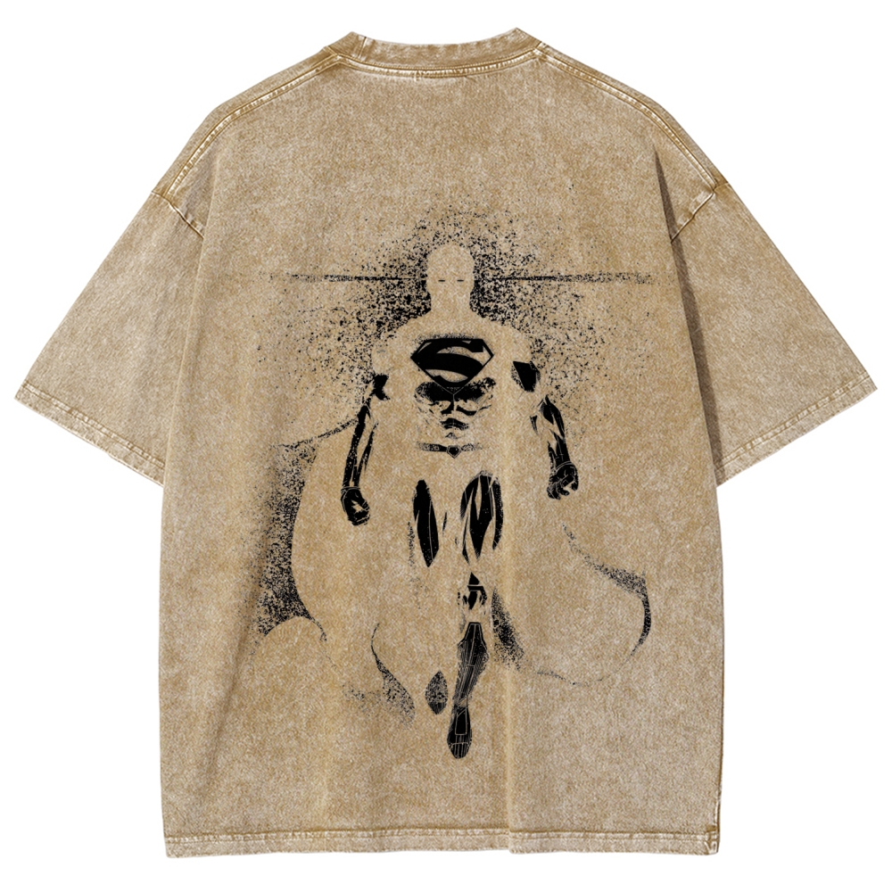 Unisex Fit Washed T-Shirt Superman