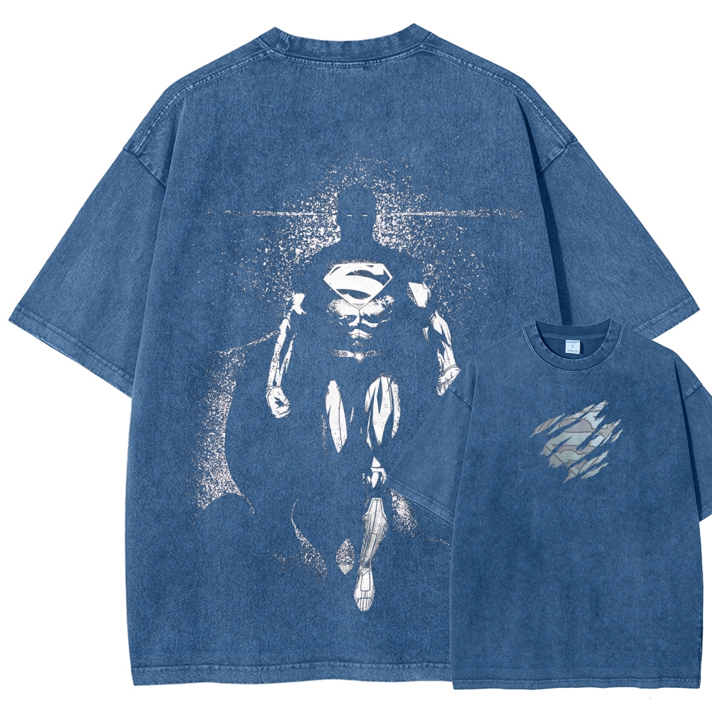 Unisex Fit Washed T-Shirt Superman