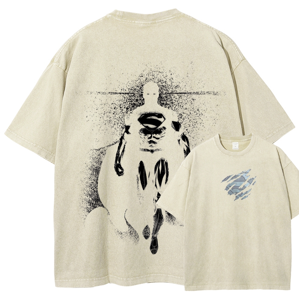 Unisex Fit Washed T-Shirt Superman